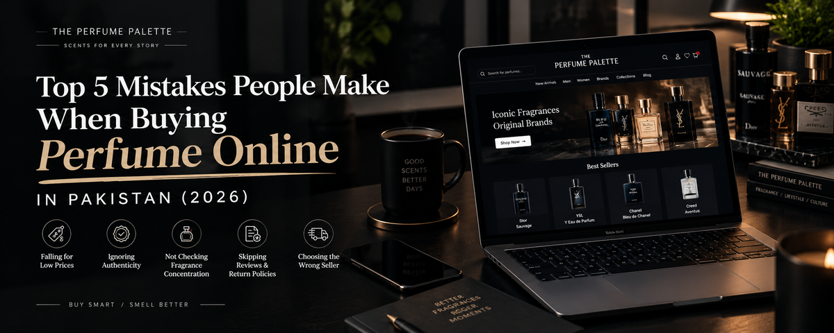 Top 5 Mistakes People Make When Buying Perfume Online in Pakistan (2026) | The Perfume Palette