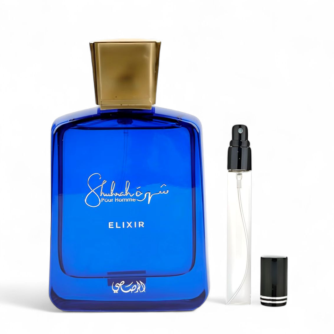 Shuhrah Elixir Rasasi for men EDP Decants