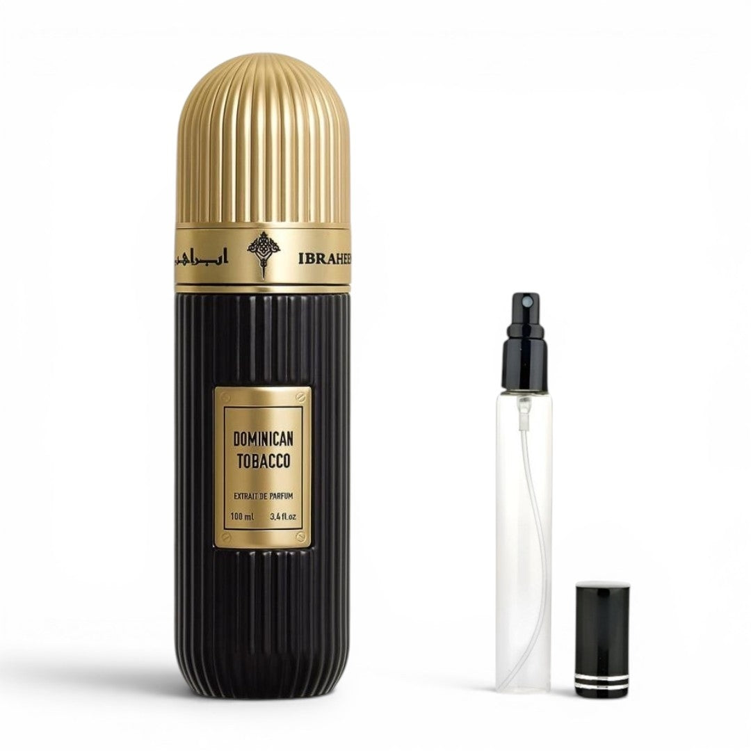 Ibrahim Al Qurashi Dominican Tobacco for women and men Decants – The Perfume Palette