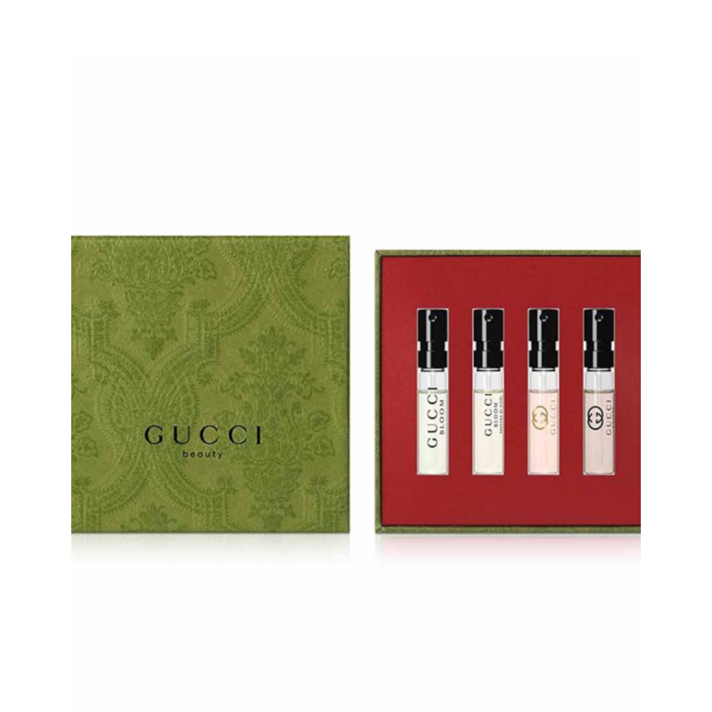 Gucci For Women Vials Set EDP 4 * 1.5ML (Bloom+ Gogeous Gardenia+Gorgeous Jasmine+ Guilty Pour Femme)