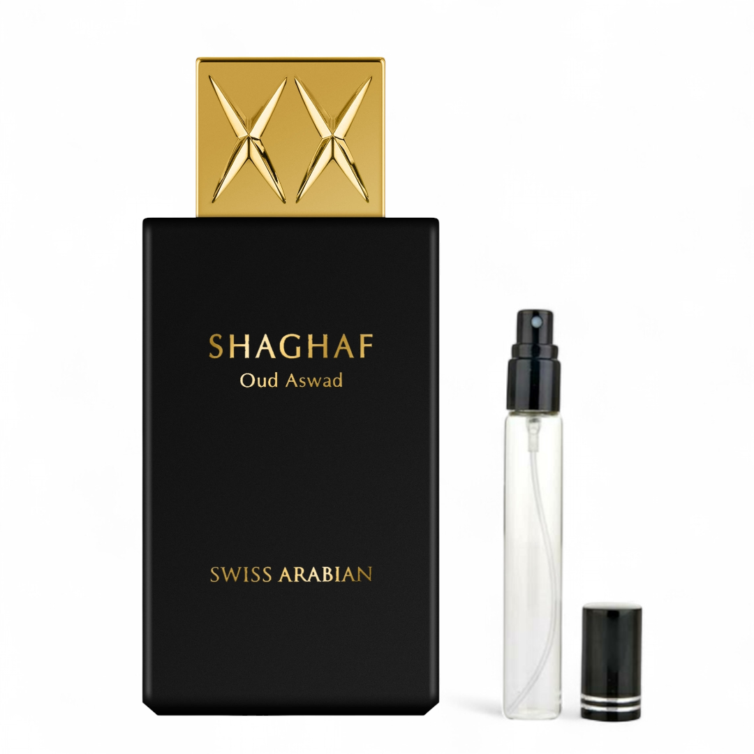 Swiss Arabian Shaghaf Oud Aswad for women and men EDP Decants